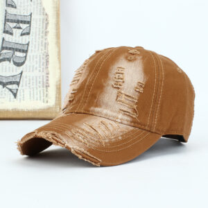 Wholesale Watermelon Red Retro Distressed Baseball Cap Fashion Accessory Boutique Resale