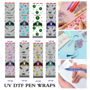 oly-50000b0669d2154fd35a9e8322d319dd Wholesale 2/8/16pcs UV DTF Stickers Race Car Enthusiast Stickers Set Pen and Bookmark Stickers
