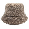 Wholesale Leopard Print Faux Fur Bucket Hat Trendy Women's Hat