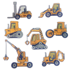 oly-50242ec45c0ee89deaf4dd5edeee478f Wholesale Stylish Polyester Embroidery Patch Engineering Vehicle Sticker for Clothing Boutique Resale