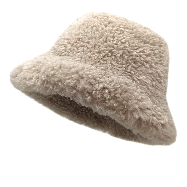 Wholesale Korean Japanese Style Beige Bucket Hat Sun Protection Winter Fashion Accessory Gift for Women