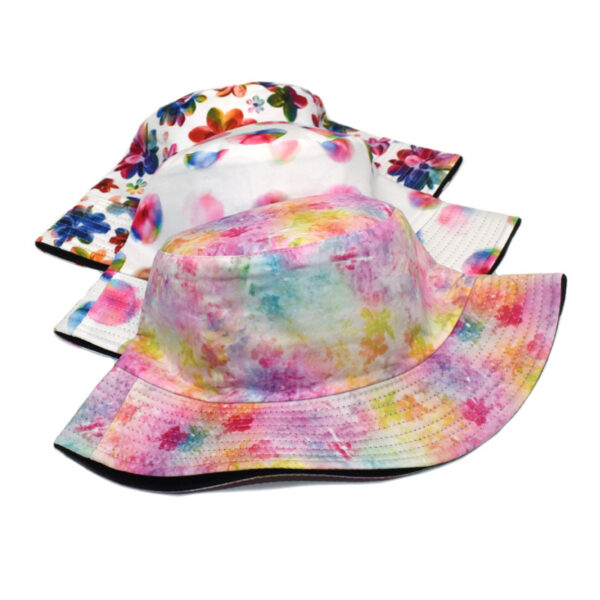 Wholesale Tie Dye Fisherman Hat Sunscreen Wide Brim Summer Outdoor Hat