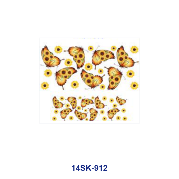 Wholesale 2/4/8pcs Watercolor Butterfly Floral Print Mini Cup Keychain Sticker