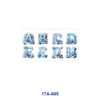 oly-5057d62371043cae9254b8ad9c6623cc Wholesale 5pcs Fairy Forest Floral 26 Capital Alphabet Green Vine Blue Hydrangea Custom Initial Decor Prints 16oz Cup UV DTF Wraps