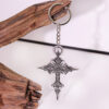 Wholesale Cross Skull Alloy Keychain Fashion Accessory for Car Keys Gift for Men