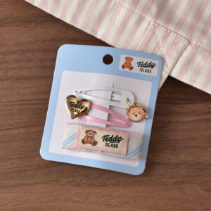 13 # Pink/white hanging circle bb clip-3pcs