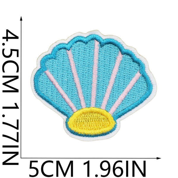 Wholesale Mermaid Wave Embroidered Patch with Anchor Design for Clothing Bag Decoration Fashion Accessory