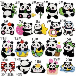 Panda cloth patch set 20 pieces