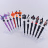 Wholesale DIY Halloween Pumpkin Spider Silicone Bead Pen Craft Supply