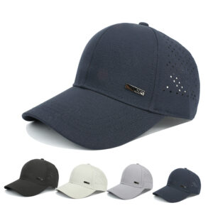 Wholesale Modern Quick Dry Baseball Cap Men Sun Protection Light Gray Outdoor Sports Fashion Accessory