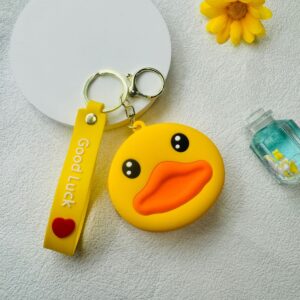Coin purse-little yellow duck-(leather rope)