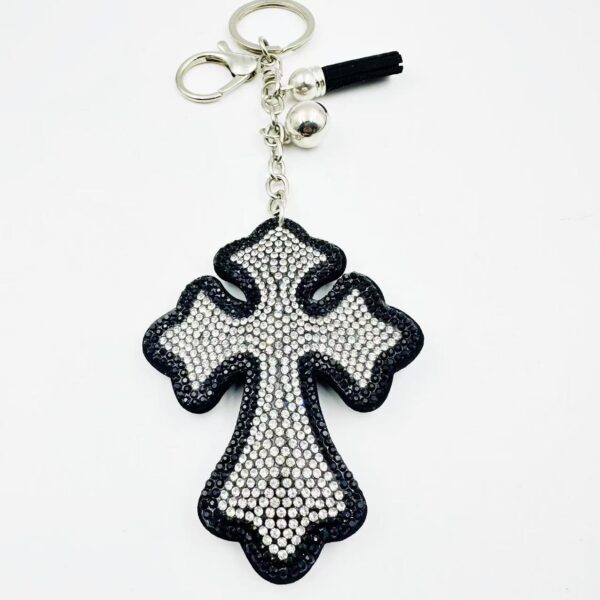 Wholesale Rhinestone Cross Keychain Fashion Decorative Accessory Wedding Gift
