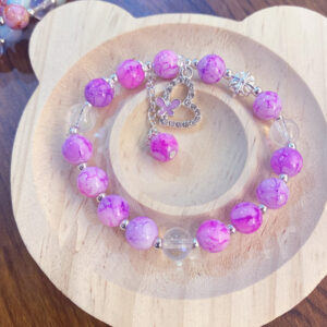 Rose red pattern love butterfly bracelet (opp bag)