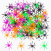 Wholesale Colorful Plastic Spider Decorations for Halloween Party Resale Supplies