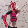Wholesale Flocked Crown Bear Couple Keychain Pendant Creative Car Key Decorative Accessory Gift