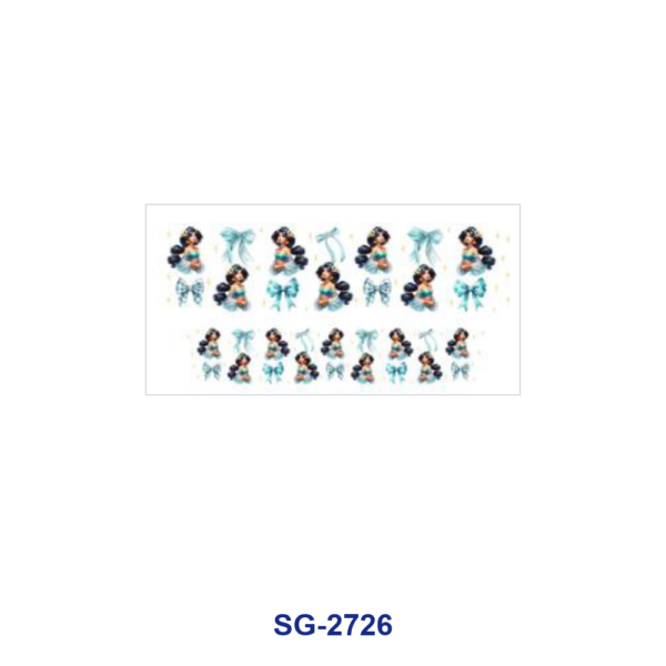 Wholesale 8pcs Princess Cartoon Horse Floral Print 3oz Cup Stickers Wrap OLY Exclusive