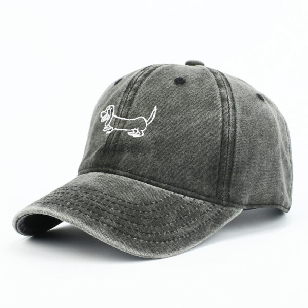 Wholesale Cartoon Dog Embroidery Retro Washed Baseball Cap Adjustable Fashion Accessory