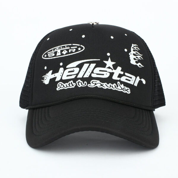 Wholesale Trendy English Letter Printed Mesh Cap Fuchsia, Adjustable, Unisex, for Gift or Boutique Resale
