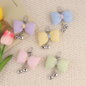 Wholesale Silicone Bow Keychain Fashion Accessory Pendant for Bags and Phones