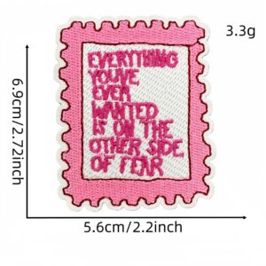 Pink english cloth sticker 2#