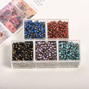 oly-518c06187854a44361a44c44b8669fad Wholesale Trendy Red Black Electroplated Acrylic Beads 4mm Round Spacer Beads for DIY Jewelry Phone Strap Bag Chain Accessory