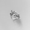 oly-518c9d4f58017b2be5cd516a67ad6e7b Wholesale Alloy Silver Hollow Flower Ring Vintage Style Fashion Jewelry Accessory for Women