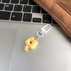 Donut cat key chain "white buckle]