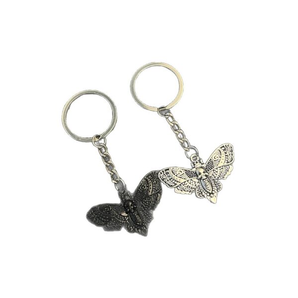 Wholesale European Style Metal Butterfly Moth Keychain Pendant Fashion Accessory Bag Charm Gift