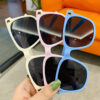 Wholesale Retro Children's Square Sunglasses UV400 Black Frame Sunscreen Fashion Accessory