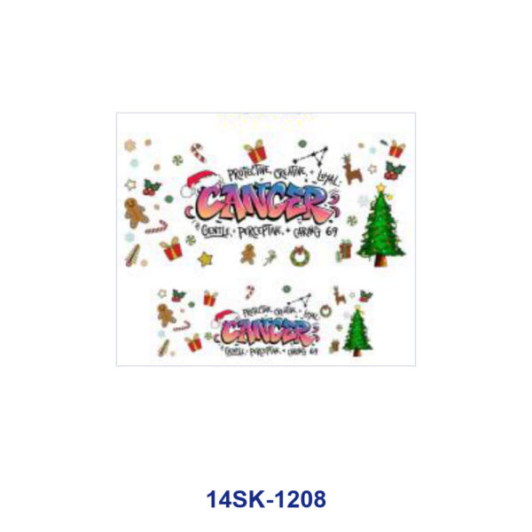 Wholesale 2/4/8pcs Graffiti Letter Christmas Winter Print Mini Cup Keychain Sticker
