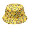 oly-51e3c4ef76e3dacd5fb1785aed5d6fc3 Wholesale Stylish Yellow Swan Print Bucket Hat for Outdoor Sunshade