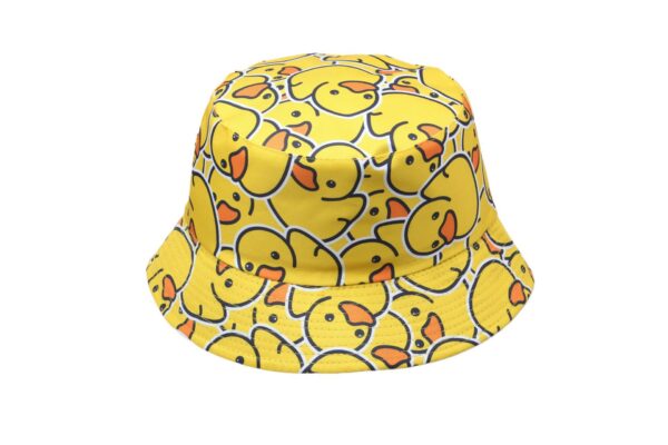 oly-51e3c4ef76e3dacd5fb1785aed5d6fc3 Wholesale Stylish Yellow Swan Print Bucket Hat for Outdoor Sunshade
