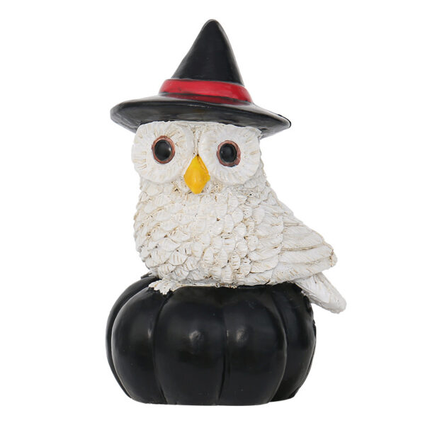 oly-51f3b46b1611b6ff5a840f0c32ee822e Wholesale Halloween Resin Owl Bat Pumpkin Ghost Figurine Home Decor Party Gift Resale