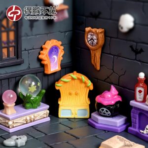 Wholesale Halloween Magic Forest Cottage Resin Desktop Ornament Miniature Dollhouse Decoration for Gift or Resale