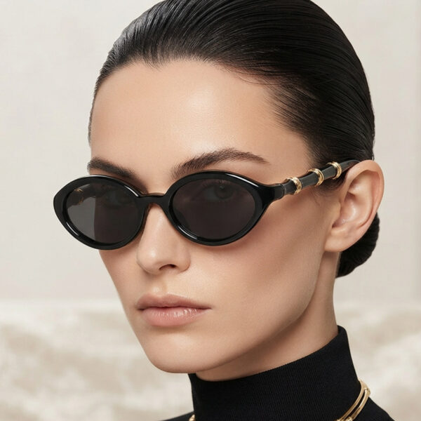 oly-52198d70e7fc9597673a3e557c9499f1 Wholesale Oval Bamboo Leg Retro Sunglasses for Outdoor Sun Protection Chic Fashion Accessory