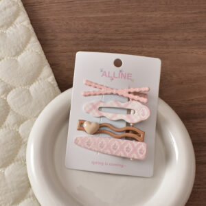 3# pink fork white wave dot-4pcs