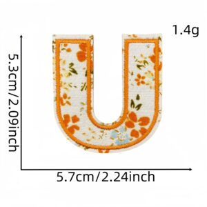 U letter floral cloth patch 26#