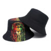 Wholesale Trendy Lion Print Fisherman Hat Sun Protection Casual Hat for Men Women