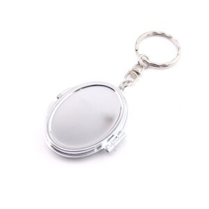 Silver (oval mirror) key ring
