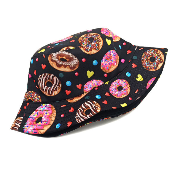 oly-525bbc7f94214d21a6af8c0a13360455 Wholesale Double sided Donut Pattern Bucket Hat for Outdoor Sun Protection Unisex