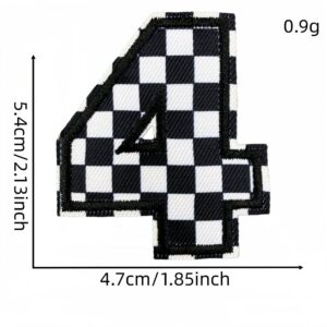 Checkerboard Number Cloth Patch #4