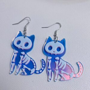 oly-527b0bf840bad9486a2b2feda1e6ebf3 Wholesale Cartoon Skull Acrylic Earrings Punk Fashion Accessory Gift Boutique Resale