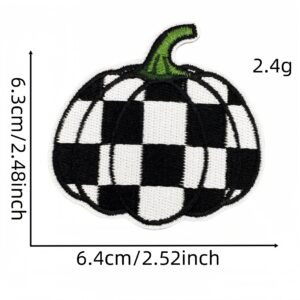 Colorful plaid pumpkin cloth sticker 7#