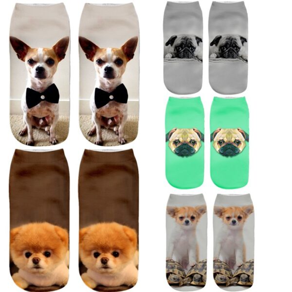 oly-5284df21e2521192d886379b80481a85 Wholesale Trendy 3D Printed Animal Dog Boat Socks Kids Unisex Breathable Cotton Blend Casual Socks Gift