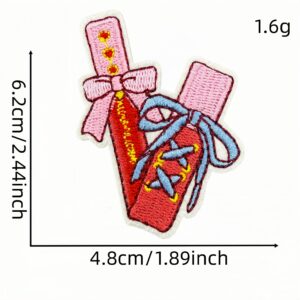 Pink series cloth stickers 16 #