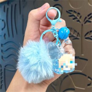 Hair ball with oil and luminous beads - blue / Packed in a single opp bag