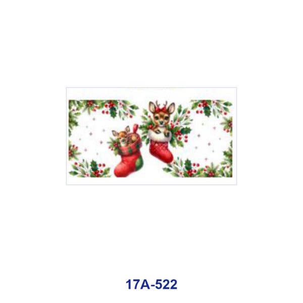oly-52ea00110ec2c9e04d18a75f48688a72 Wholesale 5pcs Christmas Theme Cute Animal Christmas Stocking Holly Snowflake Check Candy Cane Mixed Decor Prints 16oz Cup UV DTF Wraps