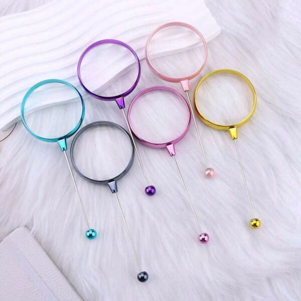 Wholesale Colorful Beaded Magnifying Glass DIY Craft Accessory