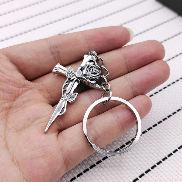 Wholesale Alloy Gothic Cross Keychain Stylish Car Key Accessory Decorative Pendant