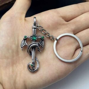 Retro silver-green [round buckle style]